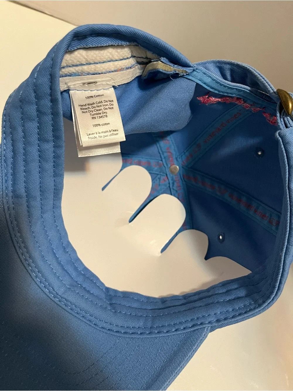 Vineyard Vines Light Blue Cap with Pink Whale - Men Swim